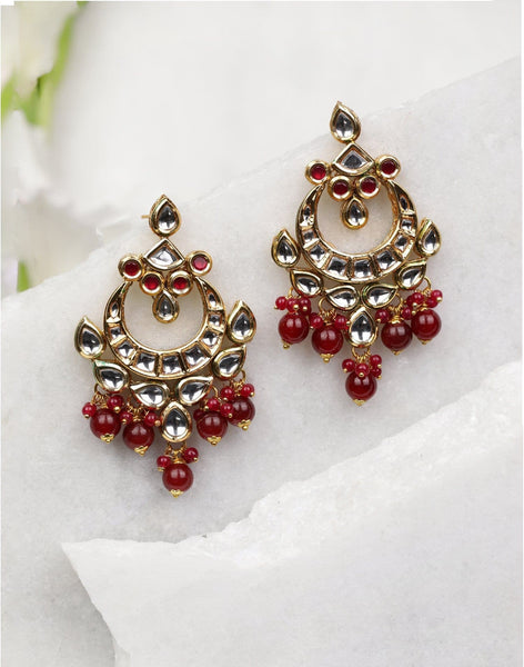 Flipkart.com - Buy VAGHBHATT Kundan Pearl Chandbali Earrings Indian  Traditional Bollywood Jewelry for Women Sterling Silver Chandbali Earring  Online at Best Prices in India